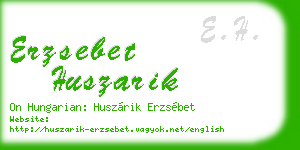 erzsebet huszarik business card
